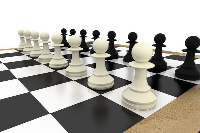 Chess Pawns Lined Up for Strategic Match on Transparent Background - Download Free Stock Videos Pikwizard.com