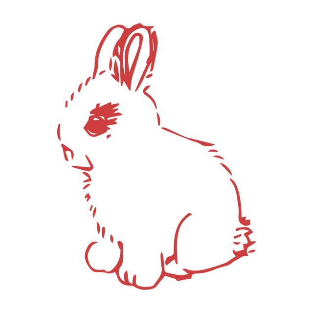 Red Digital Rabbit on Transparent Background with Isolated Design Elements - Download Free Stock Videos Pikwizard.com