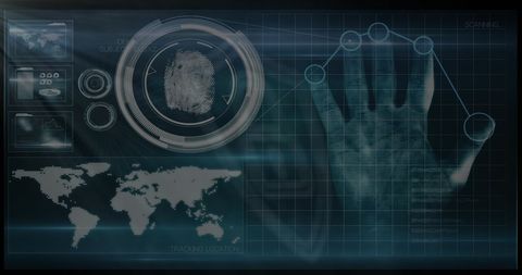Digital Fingerprint Cybersecurity Interface - Download Free Stock Images Pikwizard.com