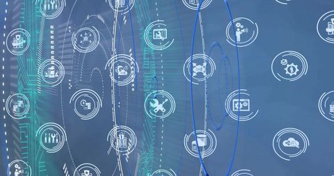 Digital Business Interface with Scanning Overlays - Download Free Stock Images Pikwizard.com