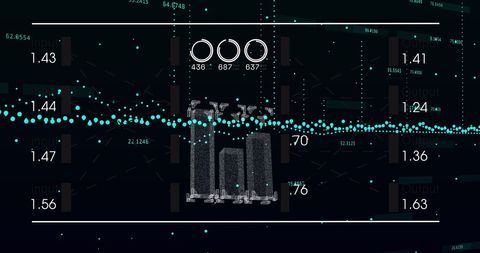 Digital Financial Data Analysis Interface with Graphics - Download Free Stock Images Pikwizard.com