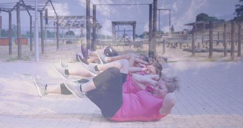 Group of Women Enjoying Outdoor Fitness Routine Together