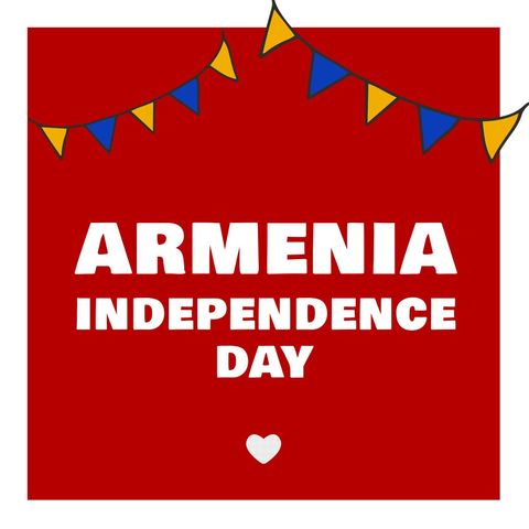 Armenia Independence Day Celebration Poster Design with Buntings - Download Free Stock Templates Pikwizard.com