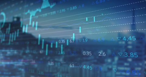 Stock Market Data Visualized Over Modern Cityscape - Download Free Stock Images Pikwizard.com