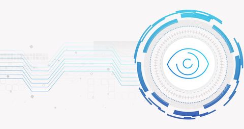 Abstract Eye and Network Interface on White Background - Download Free Stock Images Pikwizard.com