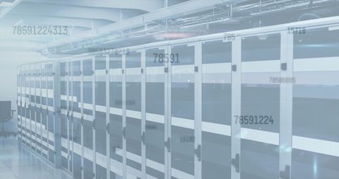 Futuristic Digital Interface Over a Modern Server Room - Download Free Stock Images Pikwizard.com