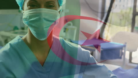 Algerian Healthcare Professional in Medical Setting