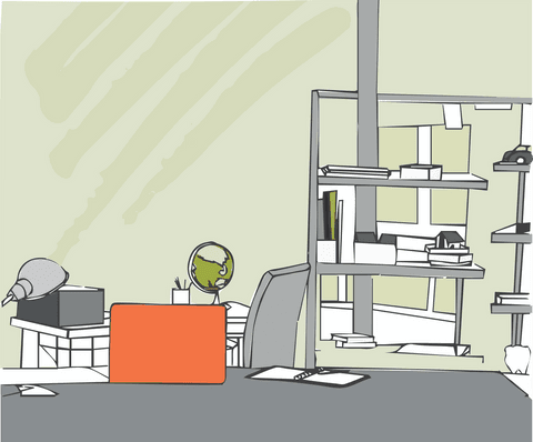 Minimalist Office Desk Illustration with Transparent Background - Download Free Stock Videos Pikwizard.com
