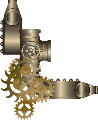 steampunk joint with interlocking gears on transparent background - Download Free Stock Videos Pikwizard.com