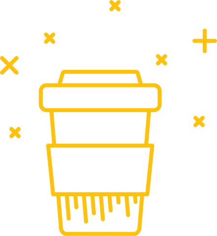 Yellow Takeaway Coffee Cup Illustration With Transparent Background