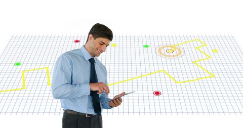 Business Professional Using Tablet with GPS Navigation - Download Free Stock Images Pikwizard.com