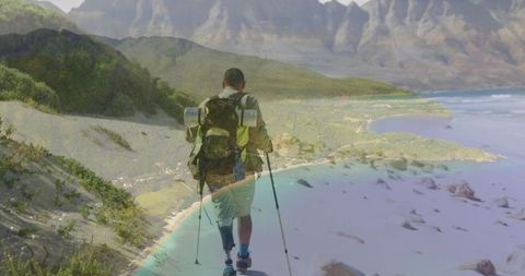 Adventurous Hiking on Coastal Trails Mountains and Beach