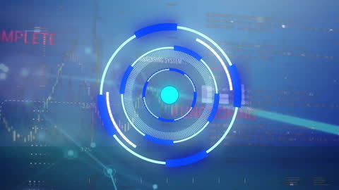 Futuristic Data Display with Digital HUD Overlay