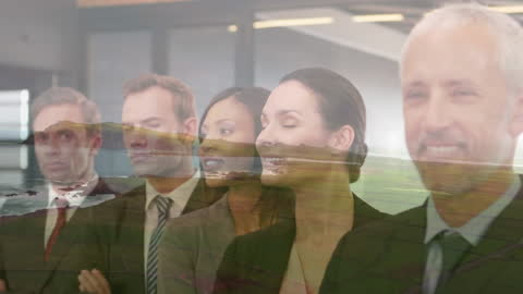 Diverse Business Professionals Collaborating Across Digital Network Concept