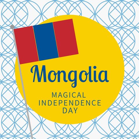 Mongolia Independence Day Celebration With Flag and Circle Design - Download Free Stock Templates Pikwizard.com