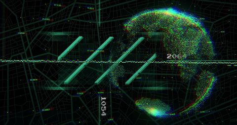Global Data Processing Networking Visuals in Abstract Form - Download Free Stock Images Pikwizard.com