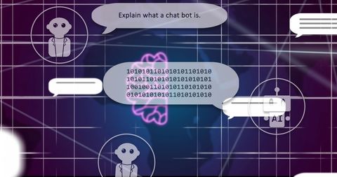 AI Chatbots and Data Processing in Digital Interface Concept - Download Free Stock Images Pikwizard.com