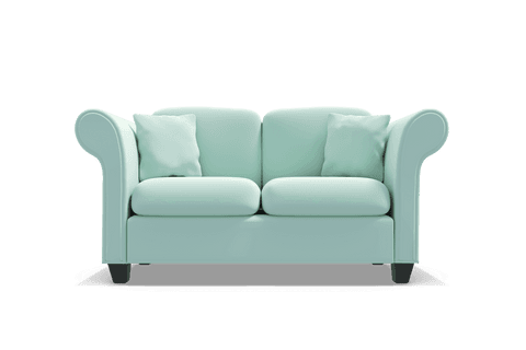 3d transparent mint sofa with soft cushions front view - Download Free Stock Videos Pikwizard.com
