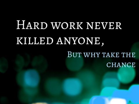 humorous perspective on hard work with bokeh background - Download Free Stock Templates Pikwizard.com