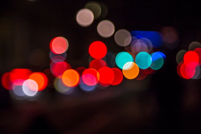 Colorful Urban Bokeh Lights at Night - Download Free Stock Photos Pikwizard.com