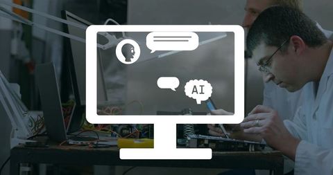 Engineers Developing AI Chatbots in Innovative Workspace - Download Free Stock Images Pikwizard.com