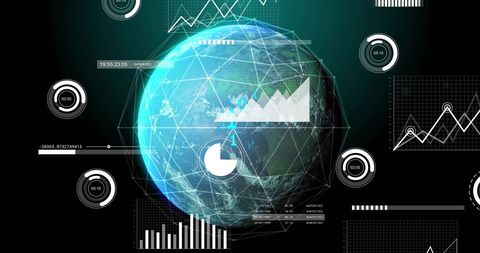 digital global data visualization with analytical diagrams - Download Free Stock Images Pikwizard.com