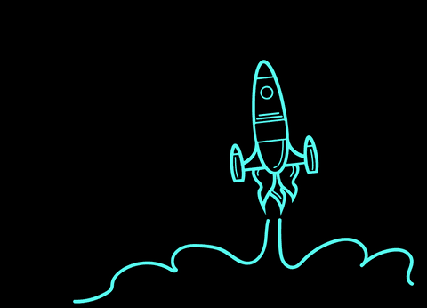rocket launch neon illustration on transparent background - Download Free Stock Videos Pikwizard.com