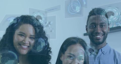 Diverse Team Embracing Financial Data Visualization