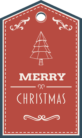 transparent classic christmas tag design in red with tree icon - Download Free Stock Videos Pikwizard.com