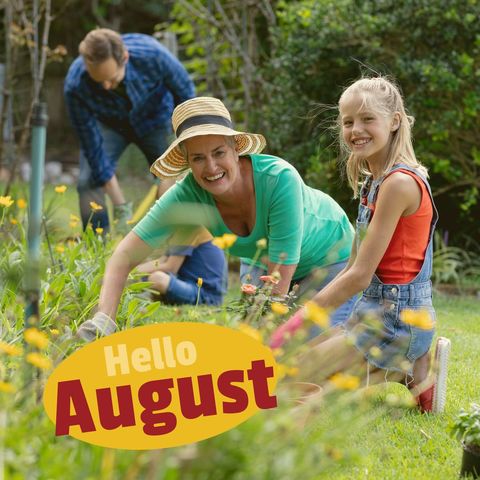 family enjoying gardening adventure in sunny august - Download Free Stock Templates Pikwizard.com