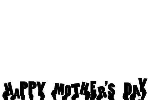 Transparent happy mother's day hand illustration