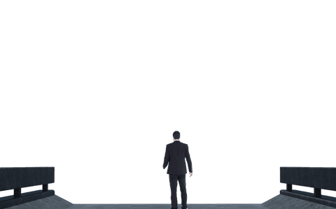 businessman standing on bridge with transparent background - Download Free Stock Videos Pikwizard.com