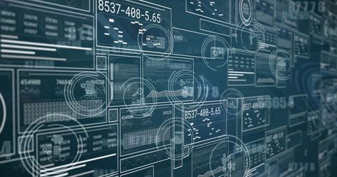 Data Processing and Media Icons on Digital Interface Background - Download Free Stock Images Pikwizard.com