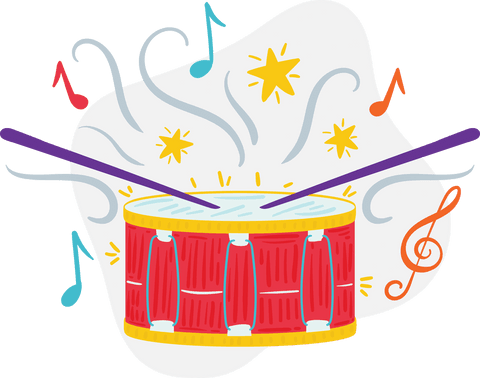 colourful musical drums on transparent background - Download Free Stock Videos Pikwizard.com