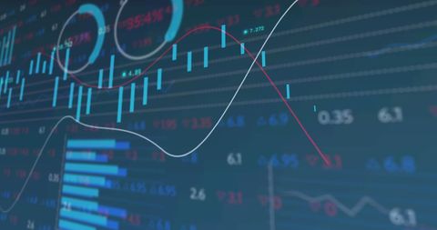Financial Data Chart with Dynamic Graphs and Stats Display - Download Free Stock Images Pikwizard.com