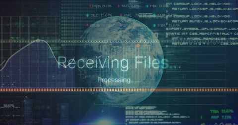 Global Data Processing over Digital Grid Interface - Download Free Stock Images Pikwizard.com