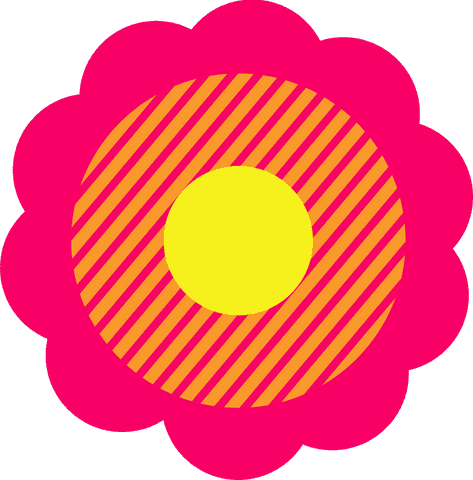 abstract sunflower shape with vibrant pink and orange on transparent backdrop - Download Free Stock Videos Pikwizard.com
