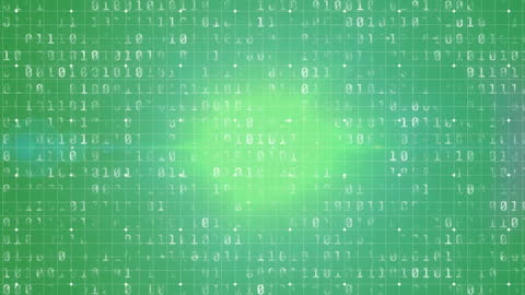Data Processing Animation Overlay on Green Background