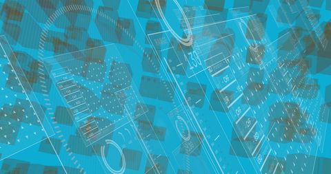 Futuristic Data Processing Display on Abstract 3D Background - Download Free Stock Images Pikwizard.com