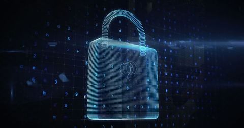 Digital Padlock with Futuristic Background Symbolizing Cybersecurity - Download Free Stock Images Pikwizard.com