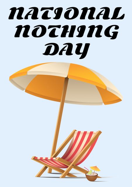 National Nothing Day Concept with Beach Chair and Umbrella - Download Free Stock Images Pikwizard.com