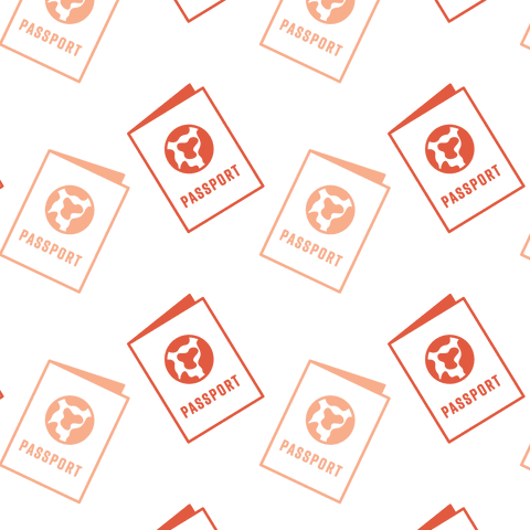 seamless pattern of red orange passport icons on transparent background - Download Free Stock Videos Pikwizard.com