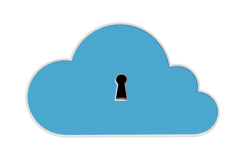 transparent blue cloud icon with keyhole symbol - Download Free Stock Videos Pikwizard.com