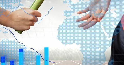 Global business strategy with symbolic relay race