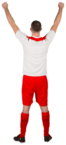 Excited Soccer Player Celebrating Victory Transparent Silhouette - Download Free Stock Videos Pikwizard.com