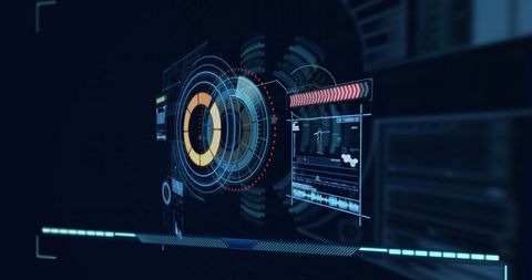 Digital Interface with Scanning and Data Analysis - Download Free Stock Images Pikwizard.com