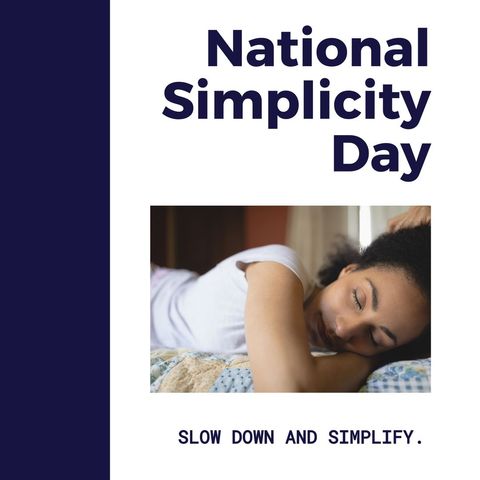 Celebration of National Simplicity Day with Relaxation Theme - Download Free Stock Templates Pikwizard.com