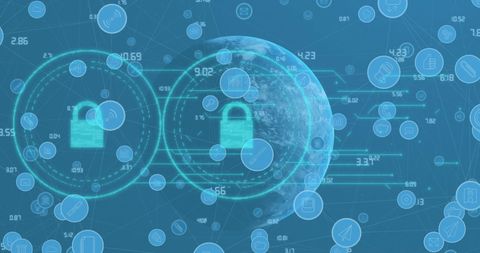 secure global digital data processing interface - Download Free Stock Images Pikwizard.com