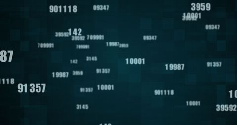 Abstract Digital Numbers on Green Matrix Background - Download Free Stock Images Pikwizard.com