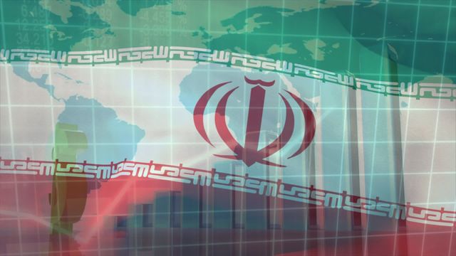 Blend of Iran's flag, world map, and financial charts conceptualizes global financial trends and economic conditions. Appropriate for articles and content about international finance, economic analytics, market analysis, and geopolitical impacts on the economy.